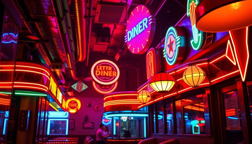 retro neon lighting