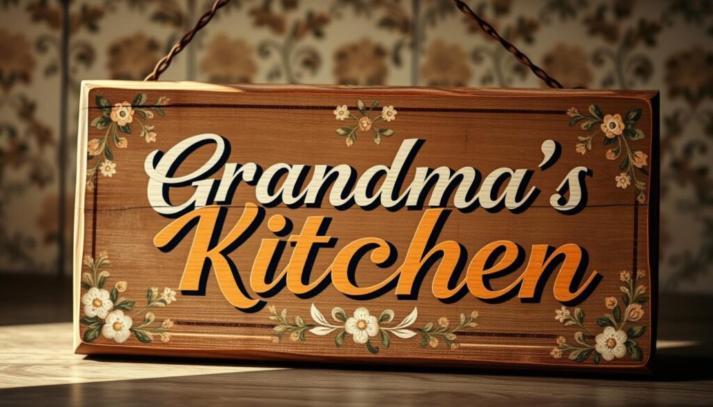 vintage-inspired kitchen sign example