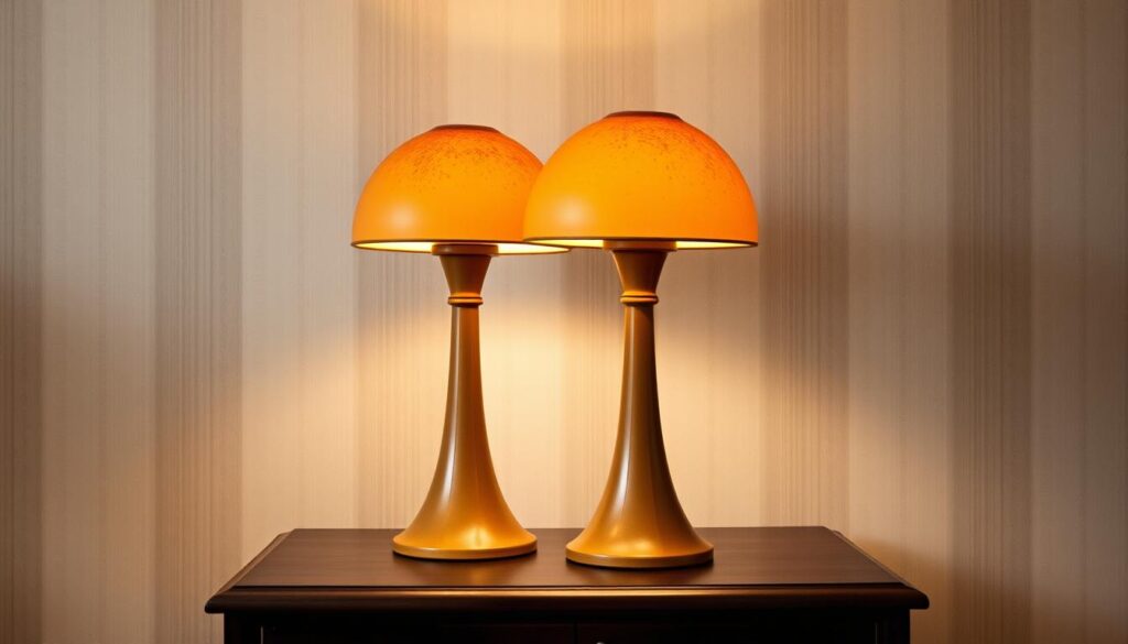 vintage mushroom table lamps