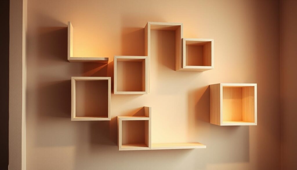 90s wall decor cube shelves