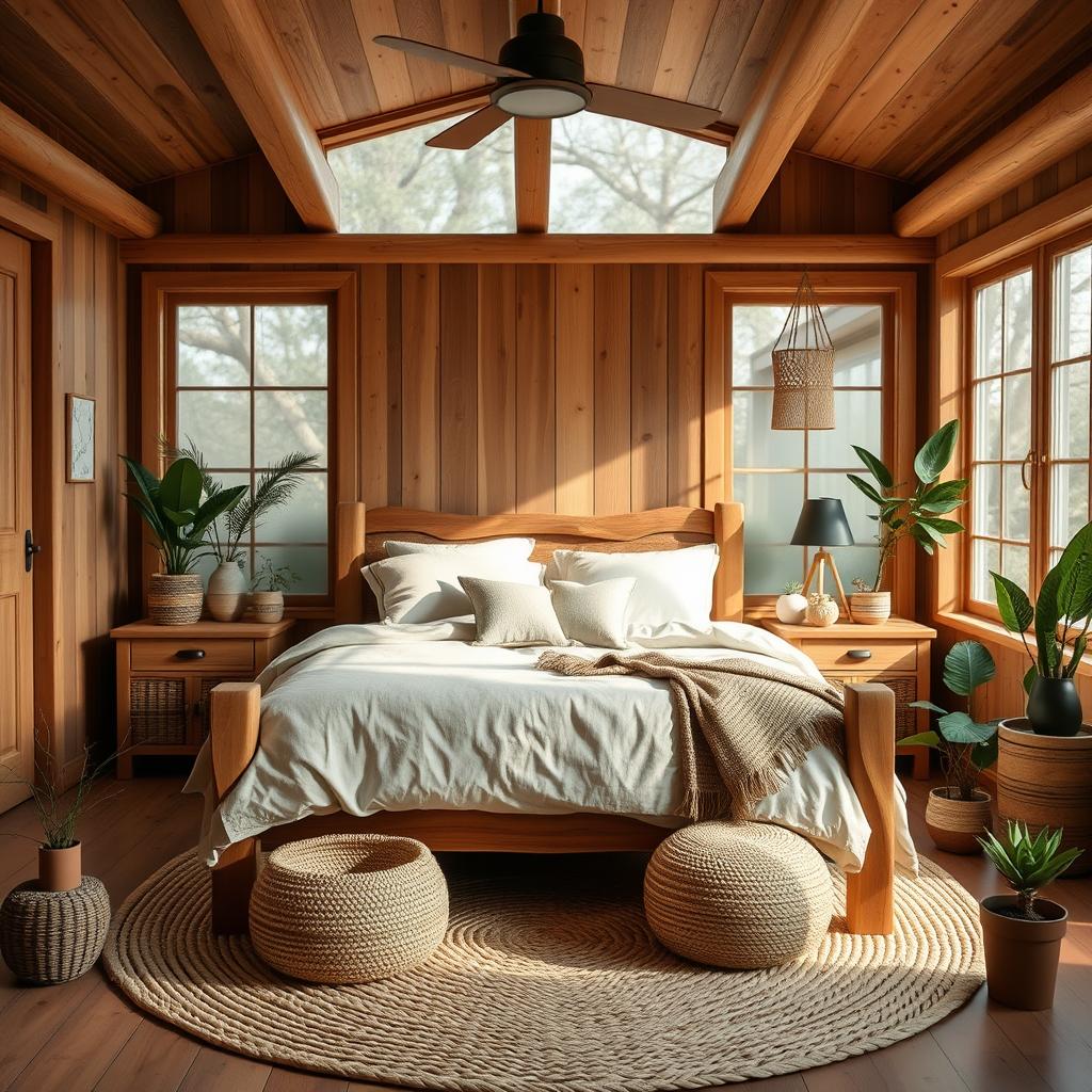 hygge natural bedroom materials