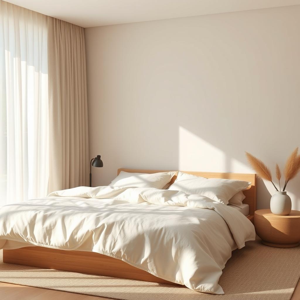textural layering techniques for minimalist bedroom decor